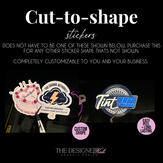 Cut-to-shape stickers